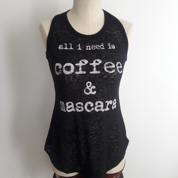 d.rock Tops - "All I need is coffe" burnout tee